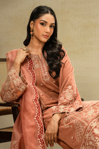 UNSTITCHED EMBROIDERED VELVET SUIT