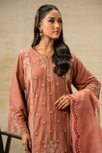 UNSTITCHED EMBROIDERED VELVET SUIT