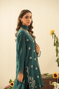 EMBROIDERED COTTON NET UNSTITCHED 3 PIECE SUIT