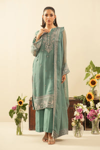 EMBROIDERED CHIFFON UNSTITCHED 3 PIECE SUIT