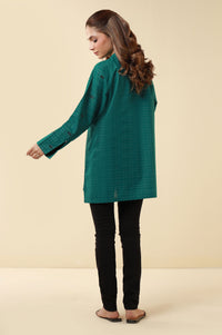 Zeen Yarn Dyed Western Top - Teal Green