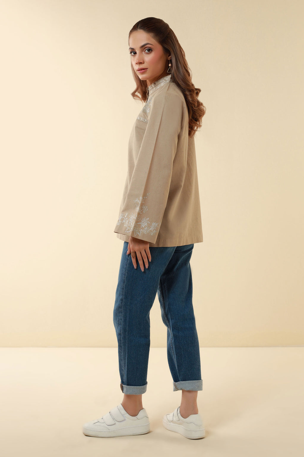 Embroidered Yarn Dyed Western Top