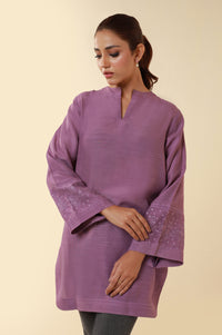 Embroidered Raw Silk Western Top