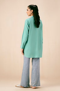 Embroidered Raw Silk Western Top