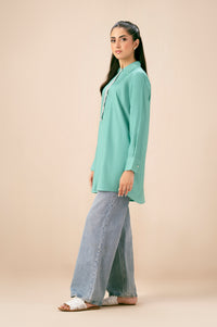 Embroidered Raw Silk Western Top
