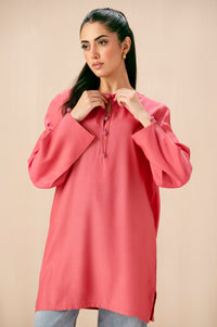 Dyed Raw Silk Western Top