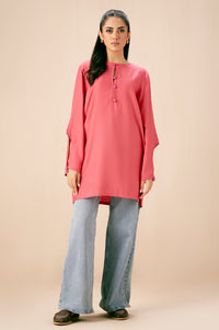 Dyed Raw Silk Western Top