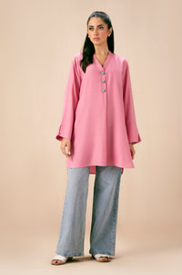 Dyed Raw Silk Western Top