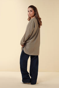 Dyed Raw Silk Western Top