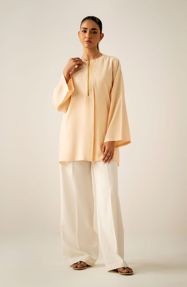 Zeen Western Raw Silk Top