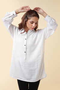 Dyed Textured Cotton Western Top