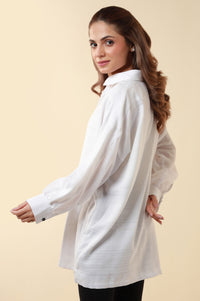 Dyed Textured Cotton Western Top