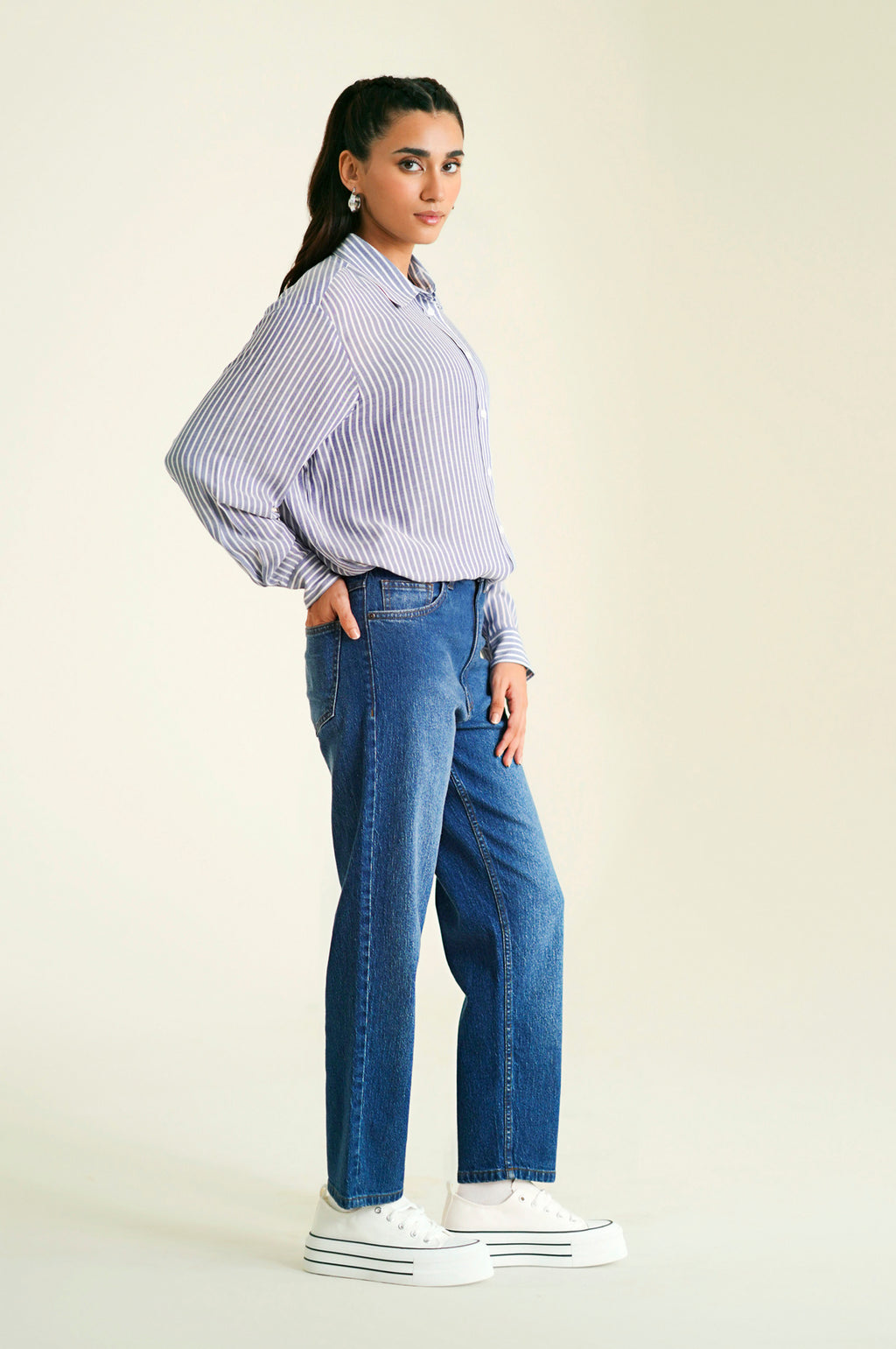 Stitched 1 Piece Stylized Yarn Dyed Top