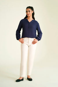 Stitched 1 Piece Textured Yarn Dyed Top
