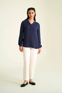 Stitched 1 Piece Textured Yarn Dyed Top