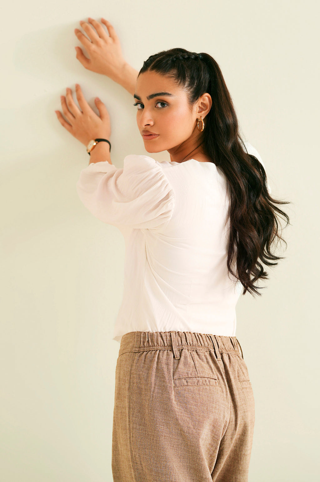 Stitched 1 Piece Stylized Yarn Dyed Crop Top