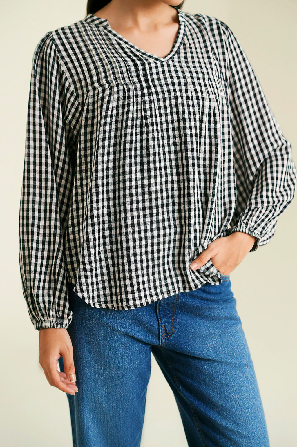 Stitched 1 Piece Stylized Yarn Dyed Ethnic Top