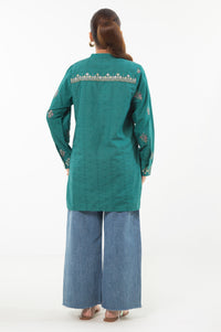 EMBROIDERED DOBBY TOP