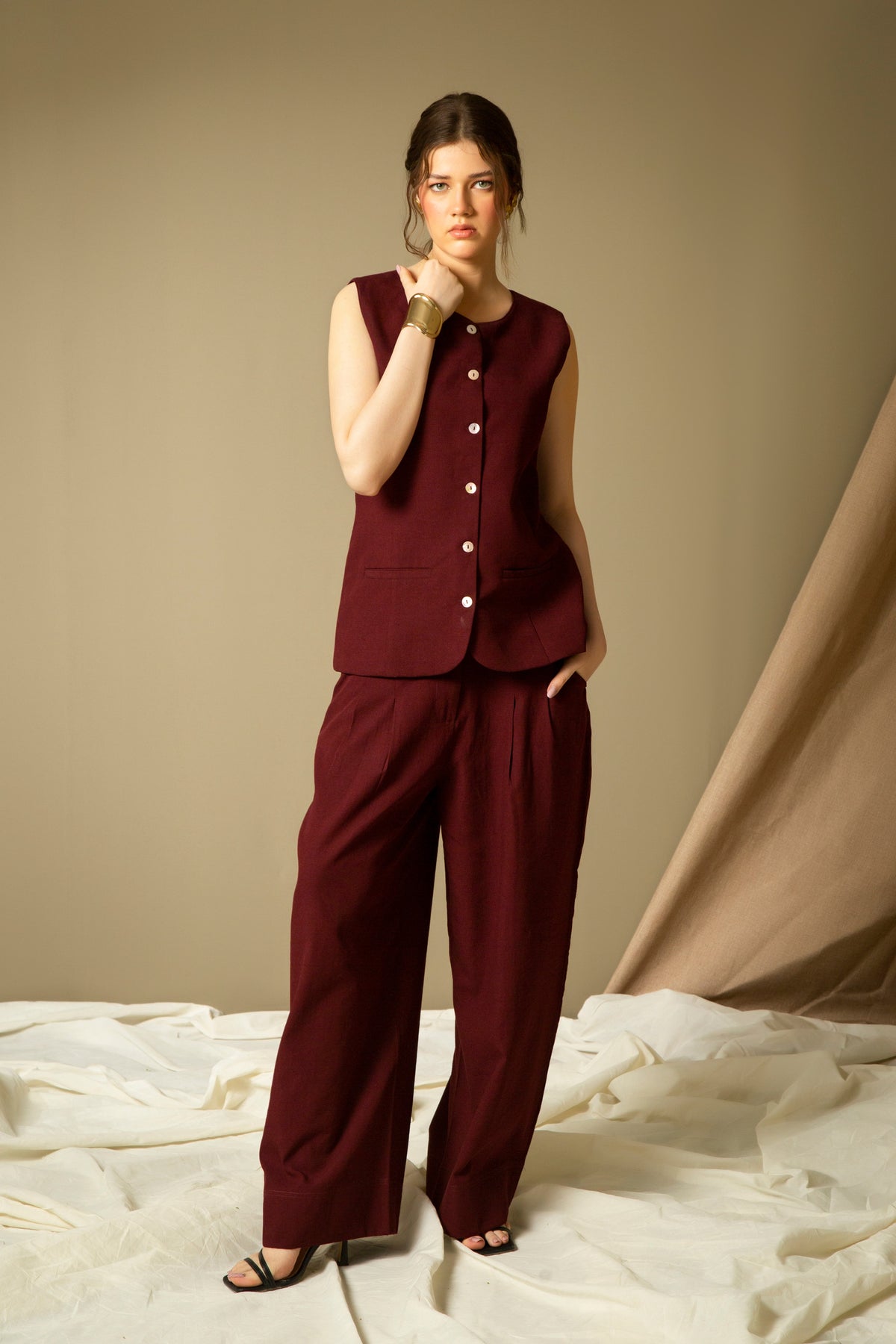 COTTON RAYON REGULAR FIT PANT