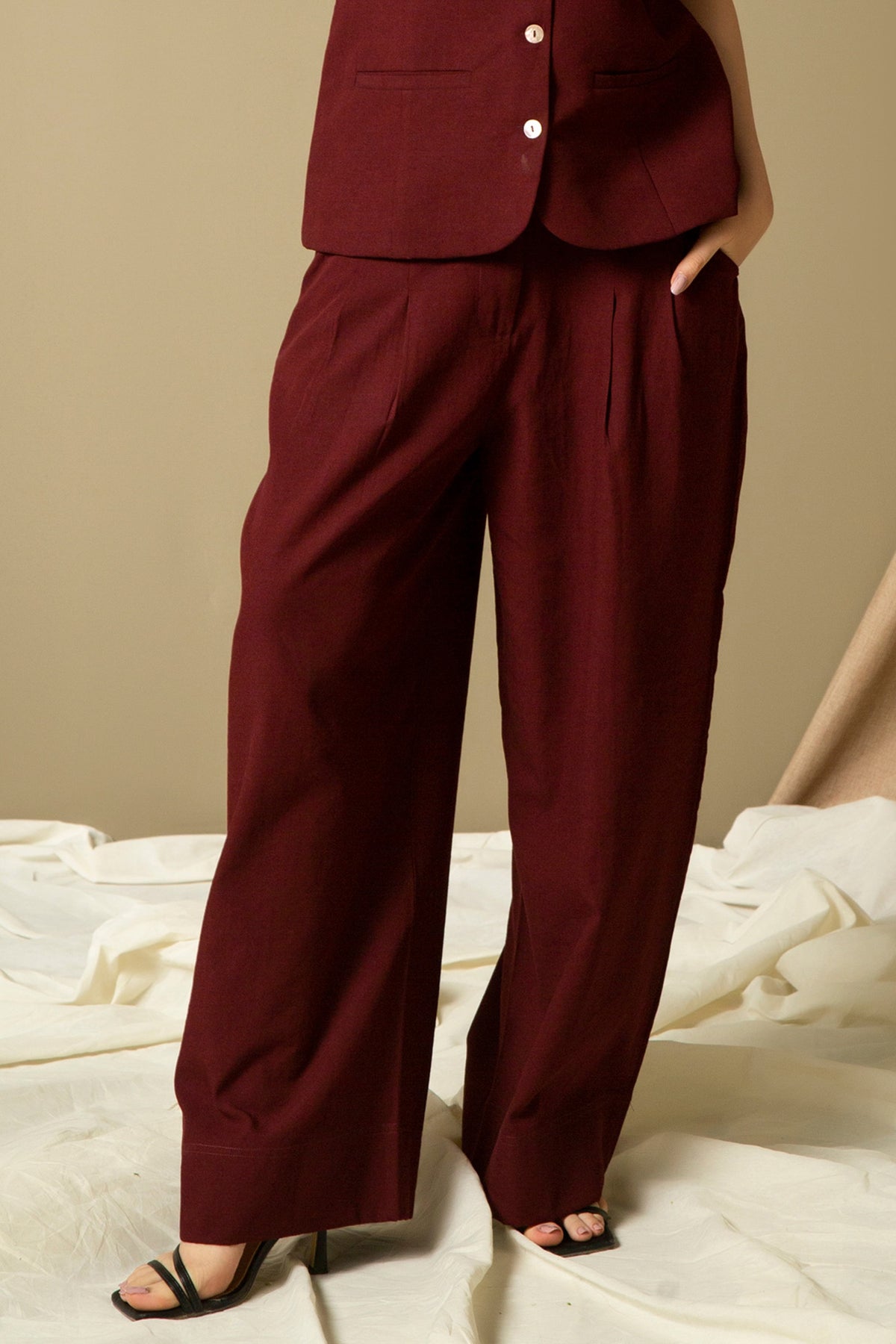 COTTON RAYON REGULAR FIT PANT