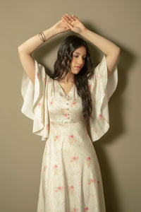 PRINTED SATIN SILK DRESS