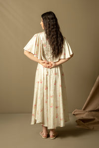 PRINTED SATIN SILK DRESS