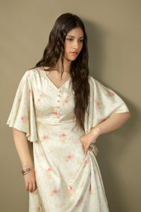 PRINTED SATIN SILK DRESS