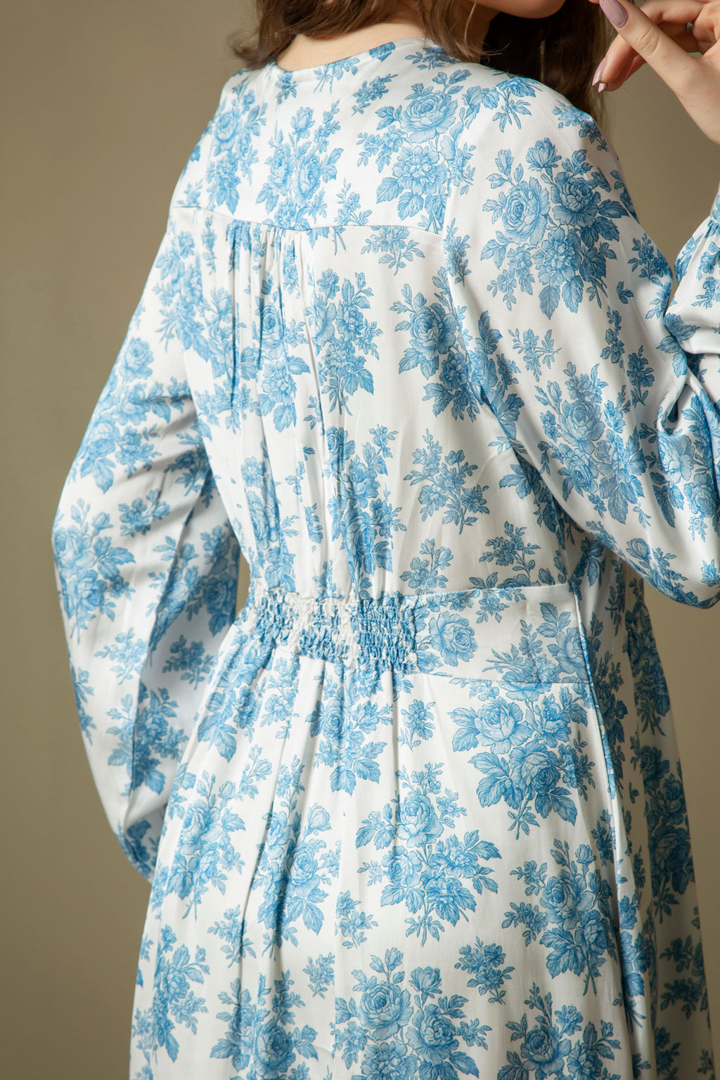 PRINTED SATIN SILK DRESS