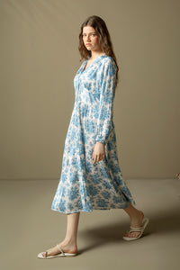 PRINTED SATIN SILK DRESS