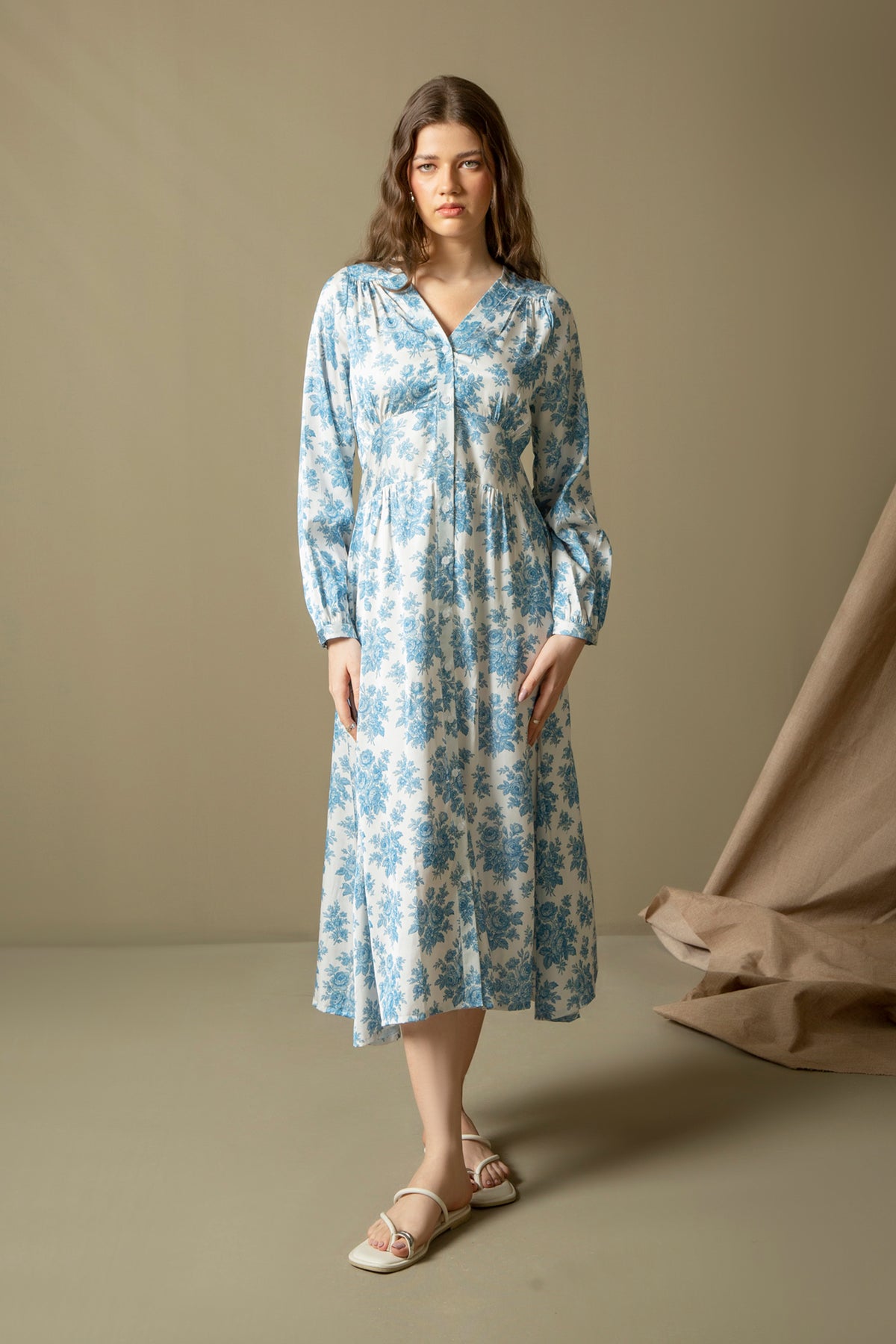 REGULAR FIT MIDI DRESS