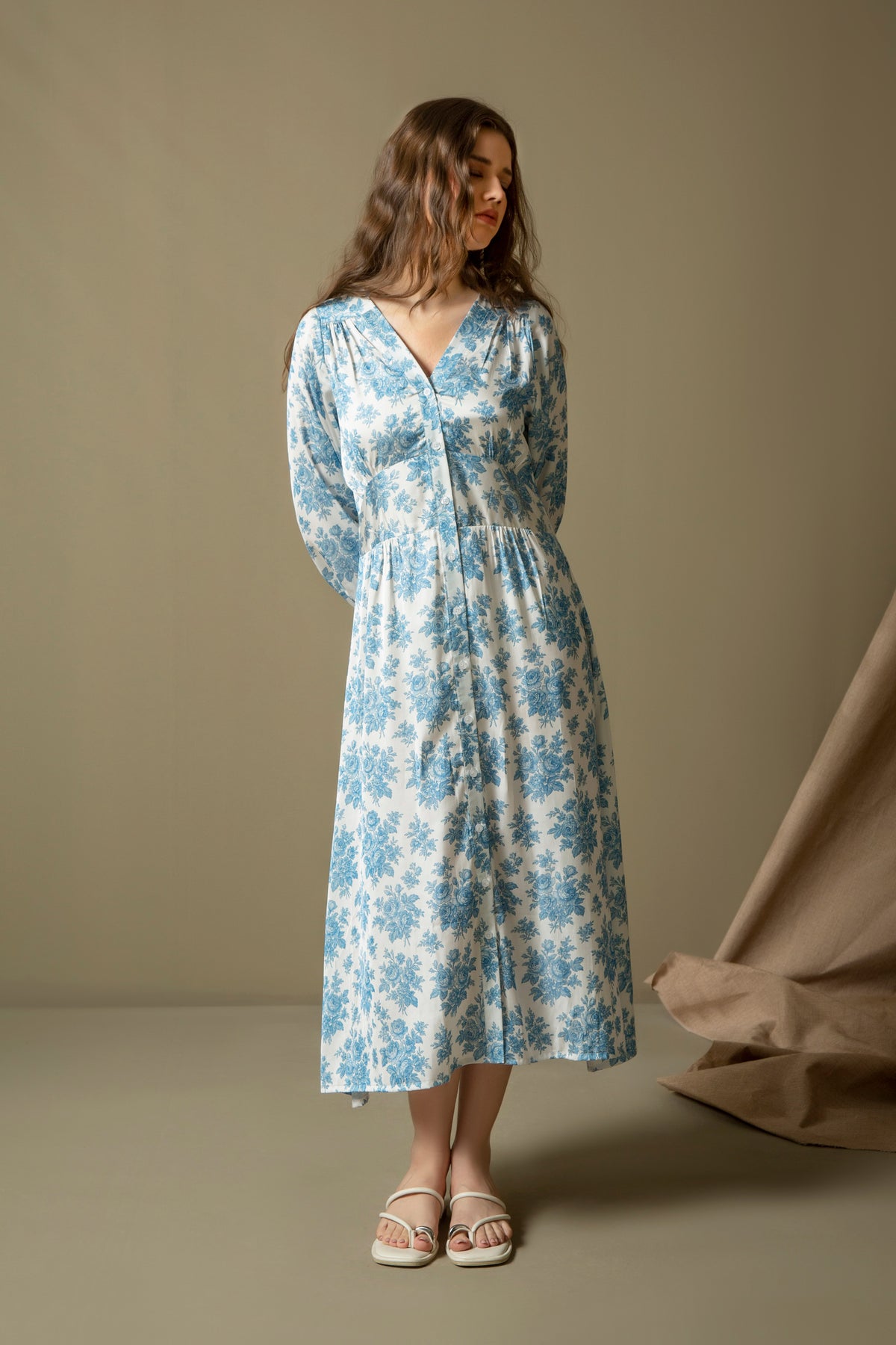 REGULAR FIT MIDI DRESS