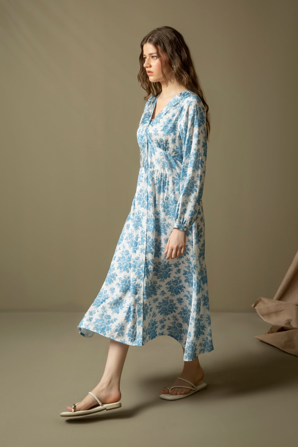 REGULAR FIT MIDI DRESS