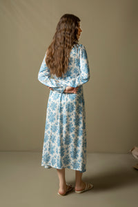 PRINTED SATIN SILK DRESS