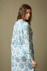 PRINTED SATIN SILK DRESS