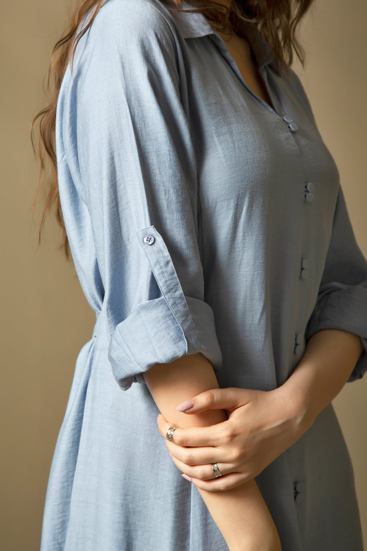 REGULAR FIT COLLARED DRESS