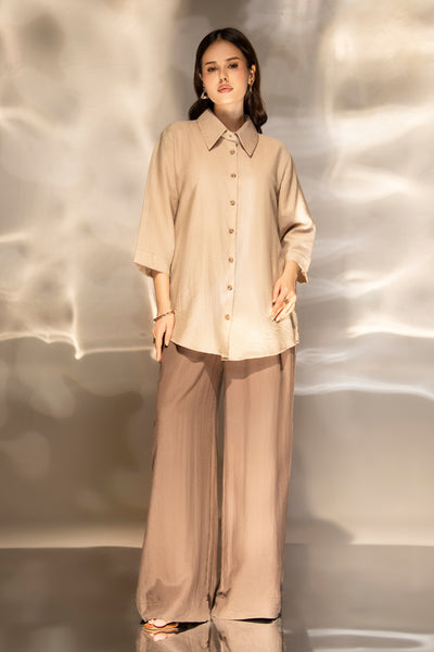 BLENDED REGULAR FIT WING COLLAR TOP