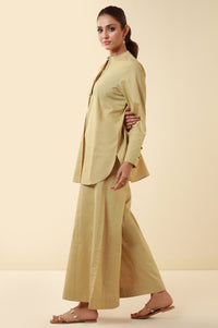 Zeen Western Dobby Co-ord Set - Khaki Yellow