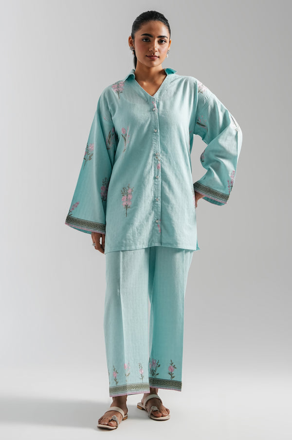 Stitched Dobby Embroidered Co-ord Set