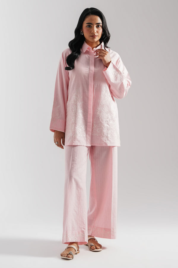 Stitched Dobby Embroidered Co-ord Set