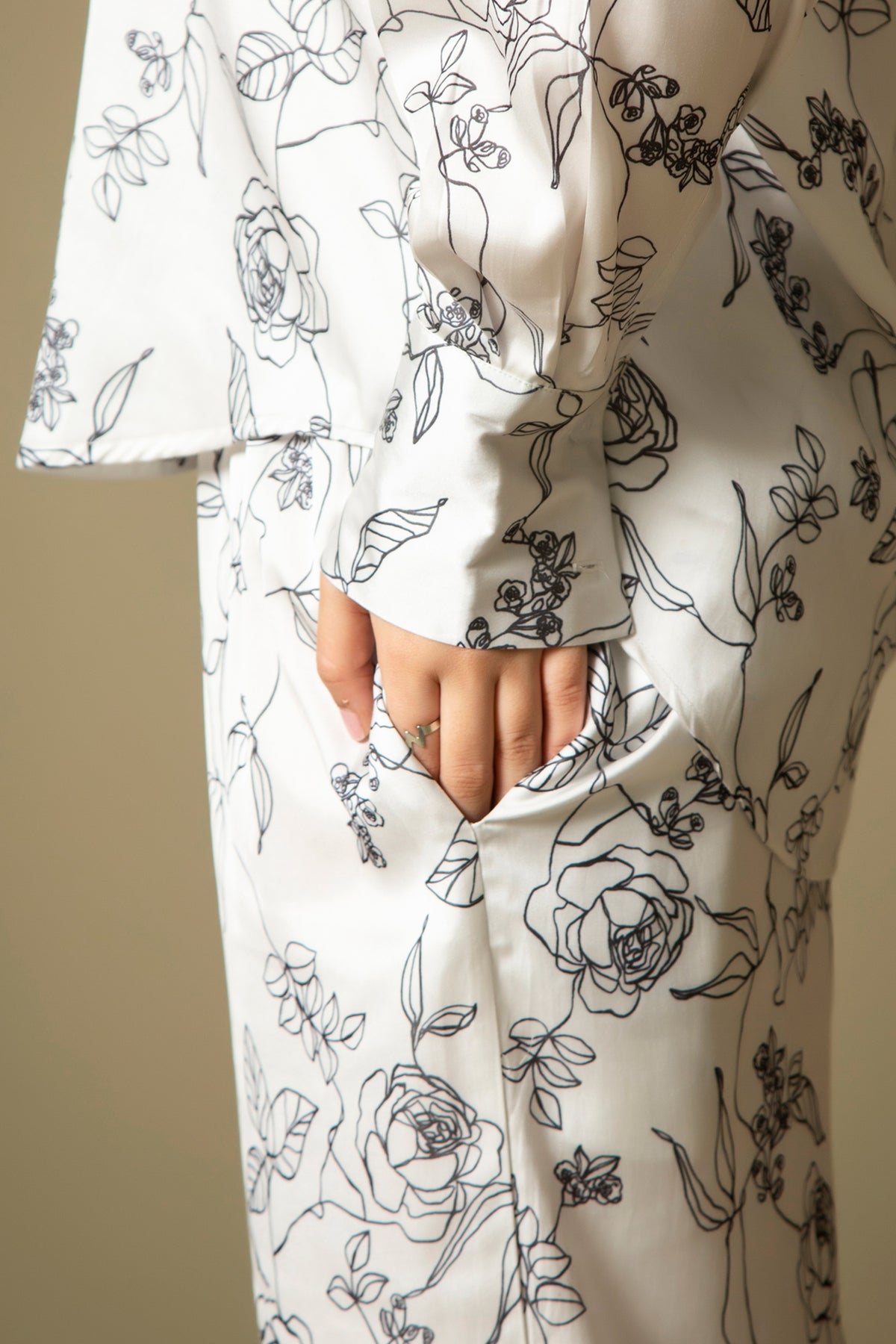 LOOSE FIT PLEATED SLEEVE CO-ORD SET