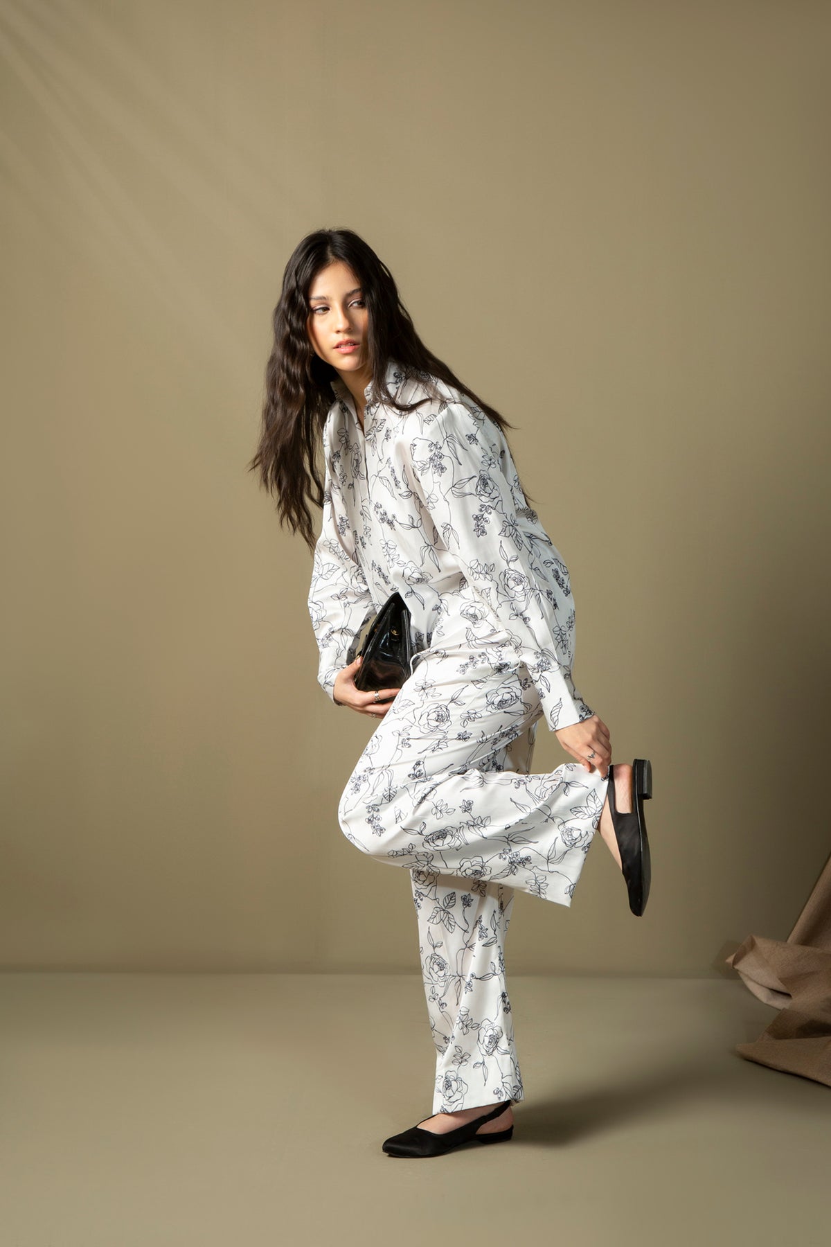 LOOSE FIT PLEATED SLEEVE CO-ORD SET
