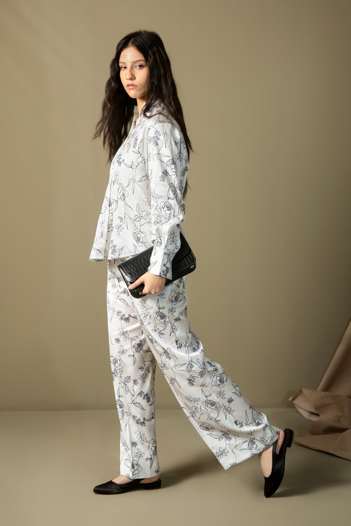 LOOSE FIT PLEATED SLEEVE CO-ORD SET