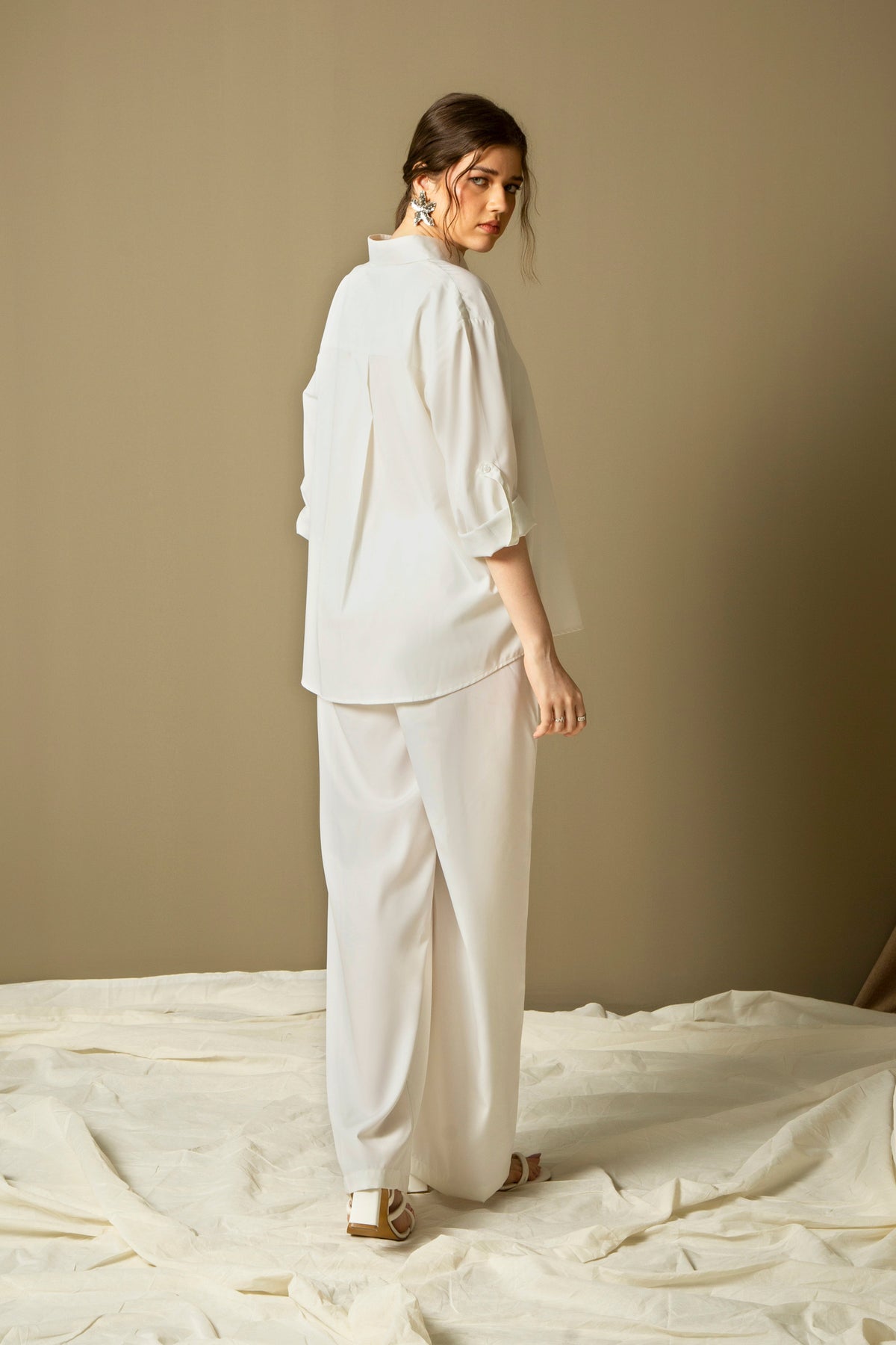 LOOSE FIT SHIRT COLLAR CO-ORD SET
