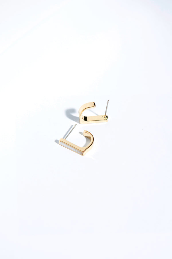 Golden-Plated Stud Earrings