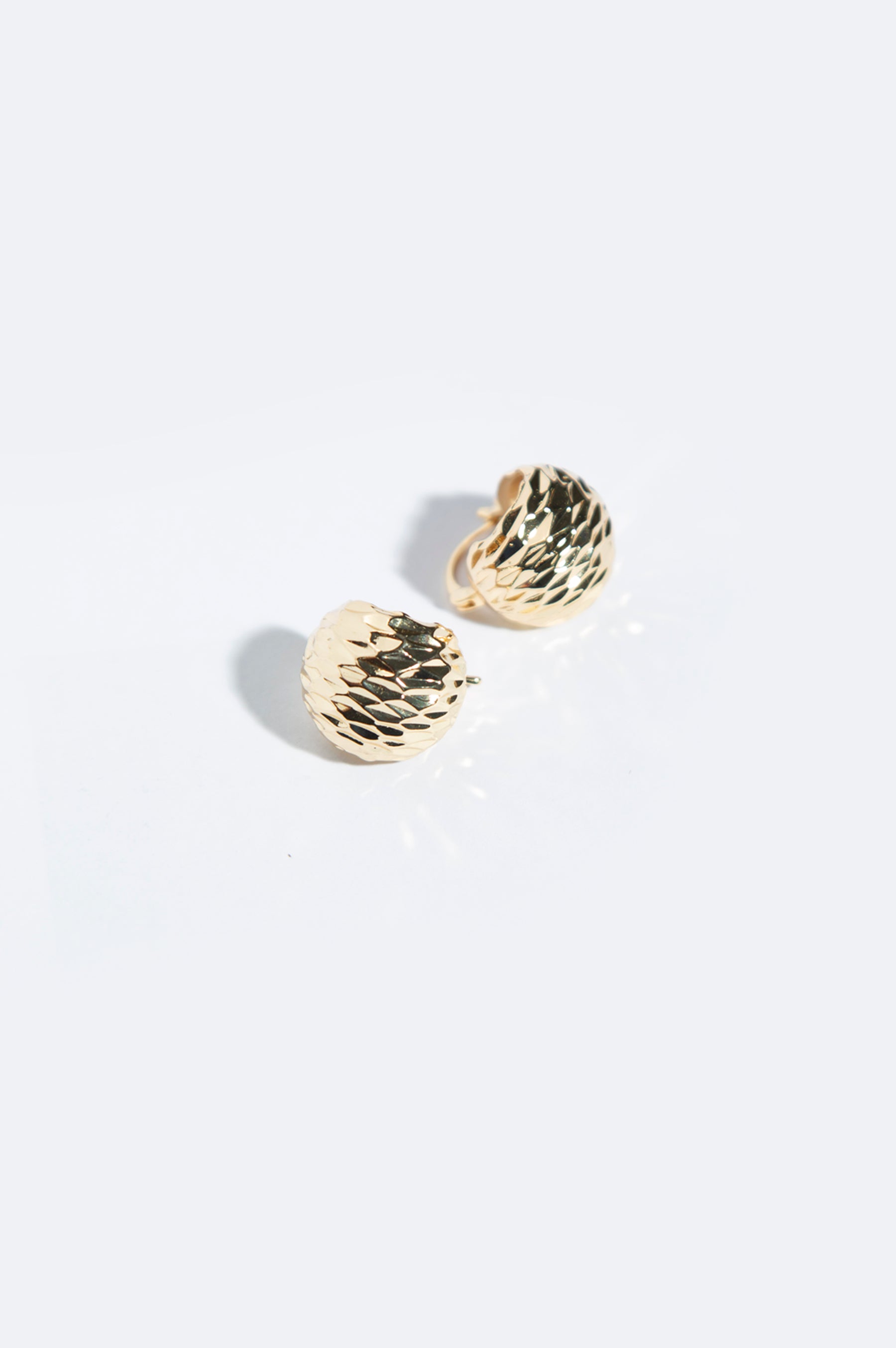 Golden-Plated Twist Hoop Earrings