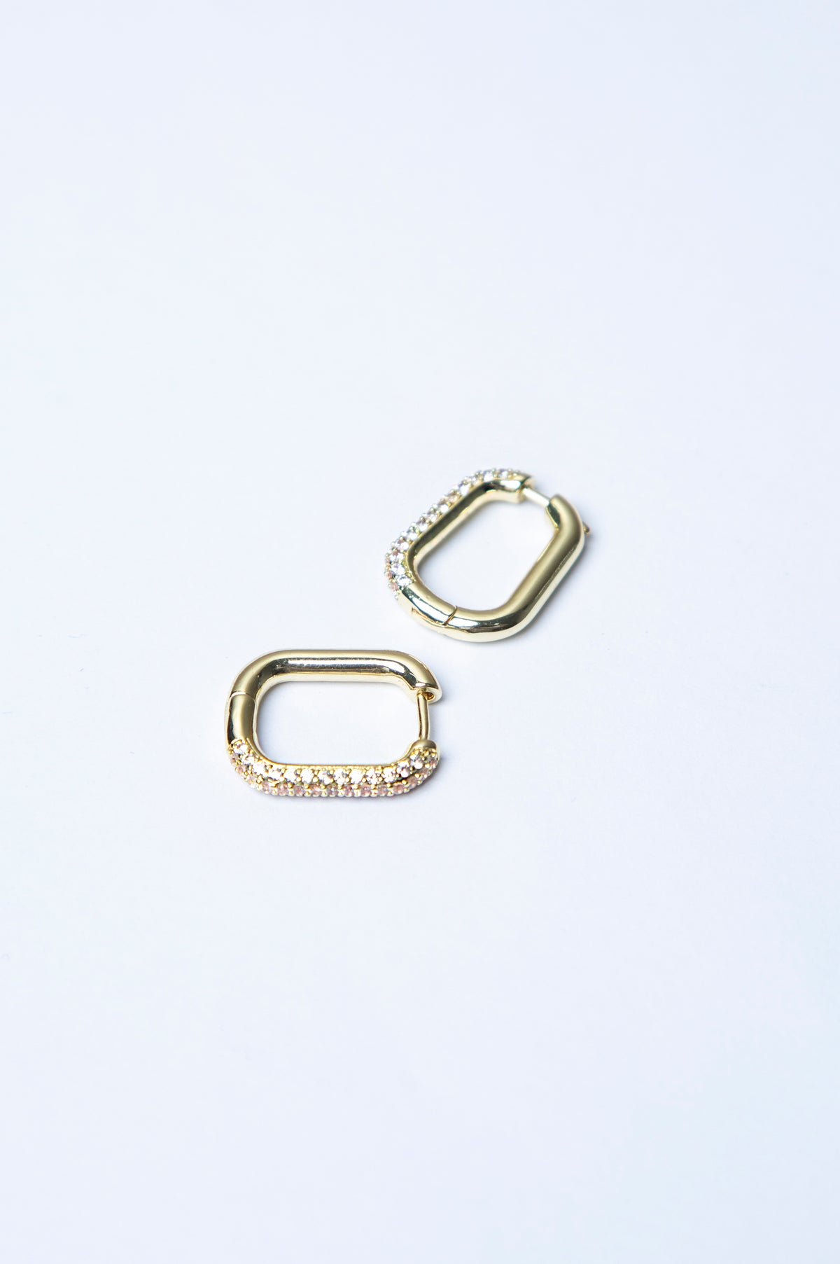 Gold-Plated Zirconia Earrings