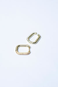 Gold-Plated Zirconia Earrings