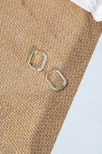 Gold-Plated Zirconia Earrings