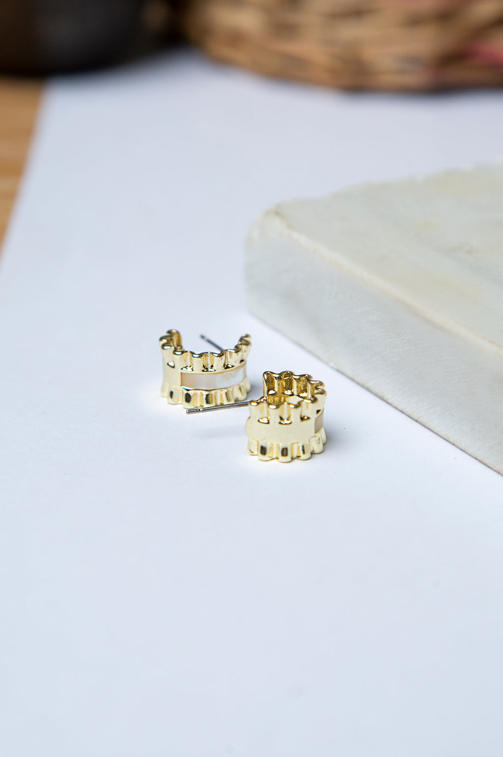Golden Brass Earrings