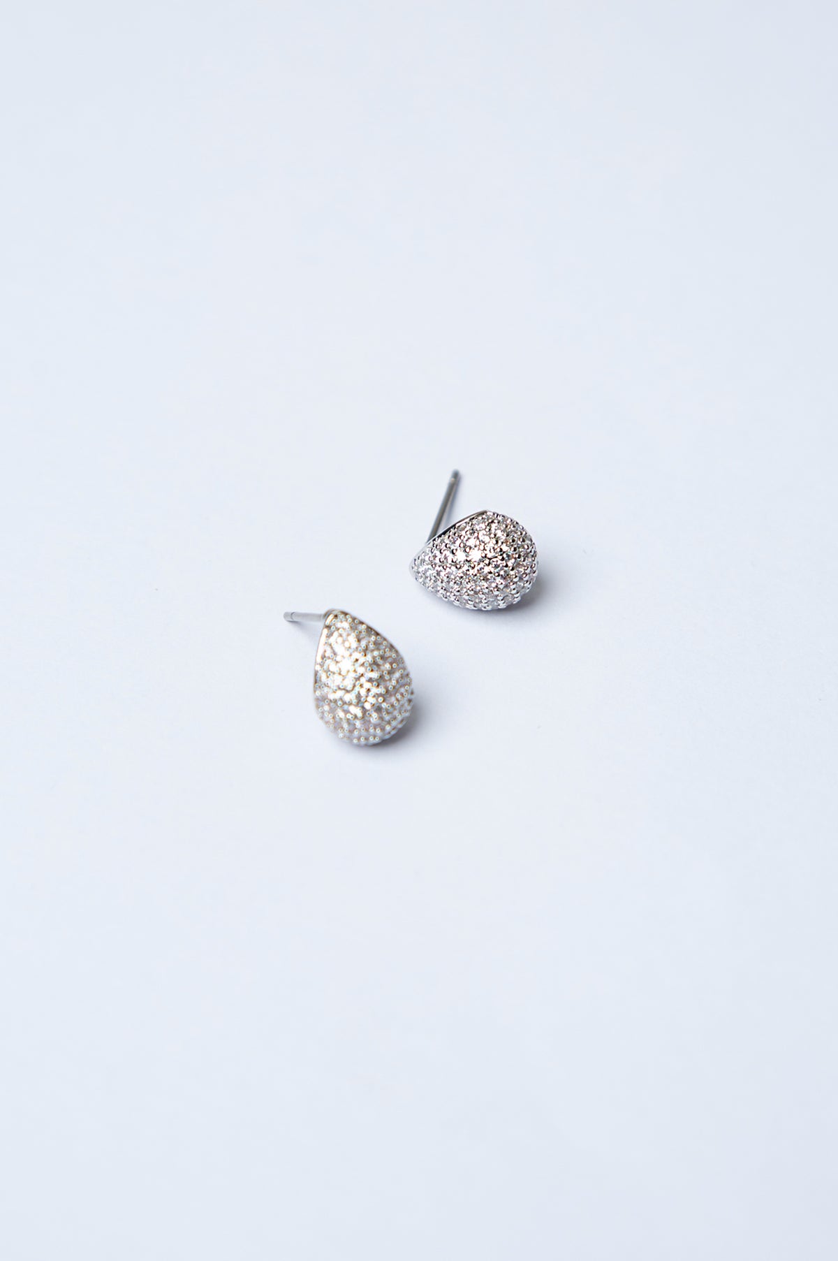 Rhodium Plated Stud Earrings